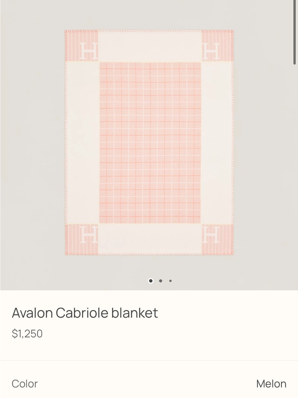 Avalon Melon and Cream Woven Throw Blanket
